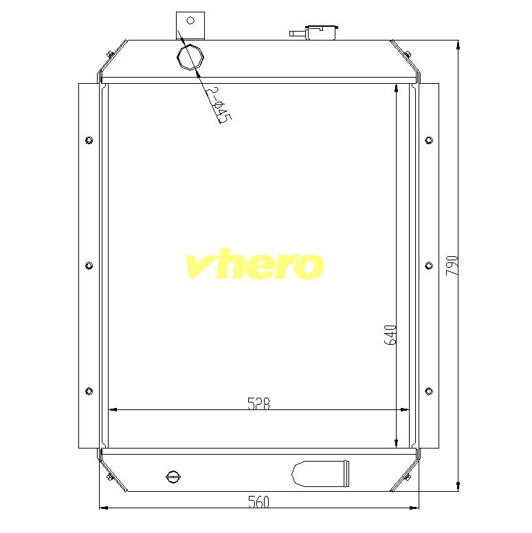 Cooling System Aluminum Auto Radiator for Technical Vehicle Liugong 906