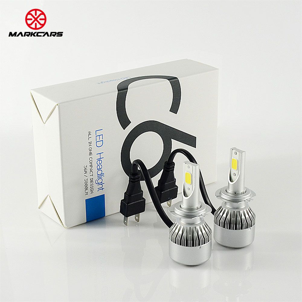Markcars C6 H7 LED Headlight for Jeep Auto Light