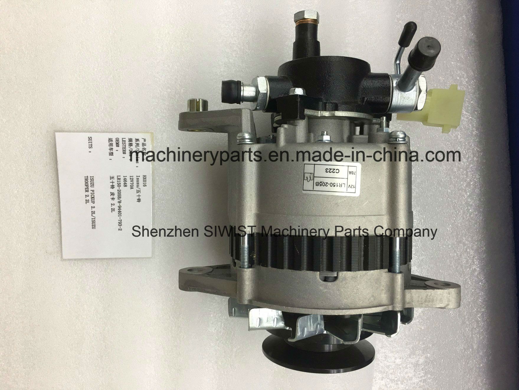 Alternator Lester 14648 Lr150-205-B 8-94401-793-0 8-94401-793-2 Lr150-155 Lr150-155b Lr150-55-B 8-94246-956-0 8-94246-956-1 for Isuzu Pickup C223 C190
