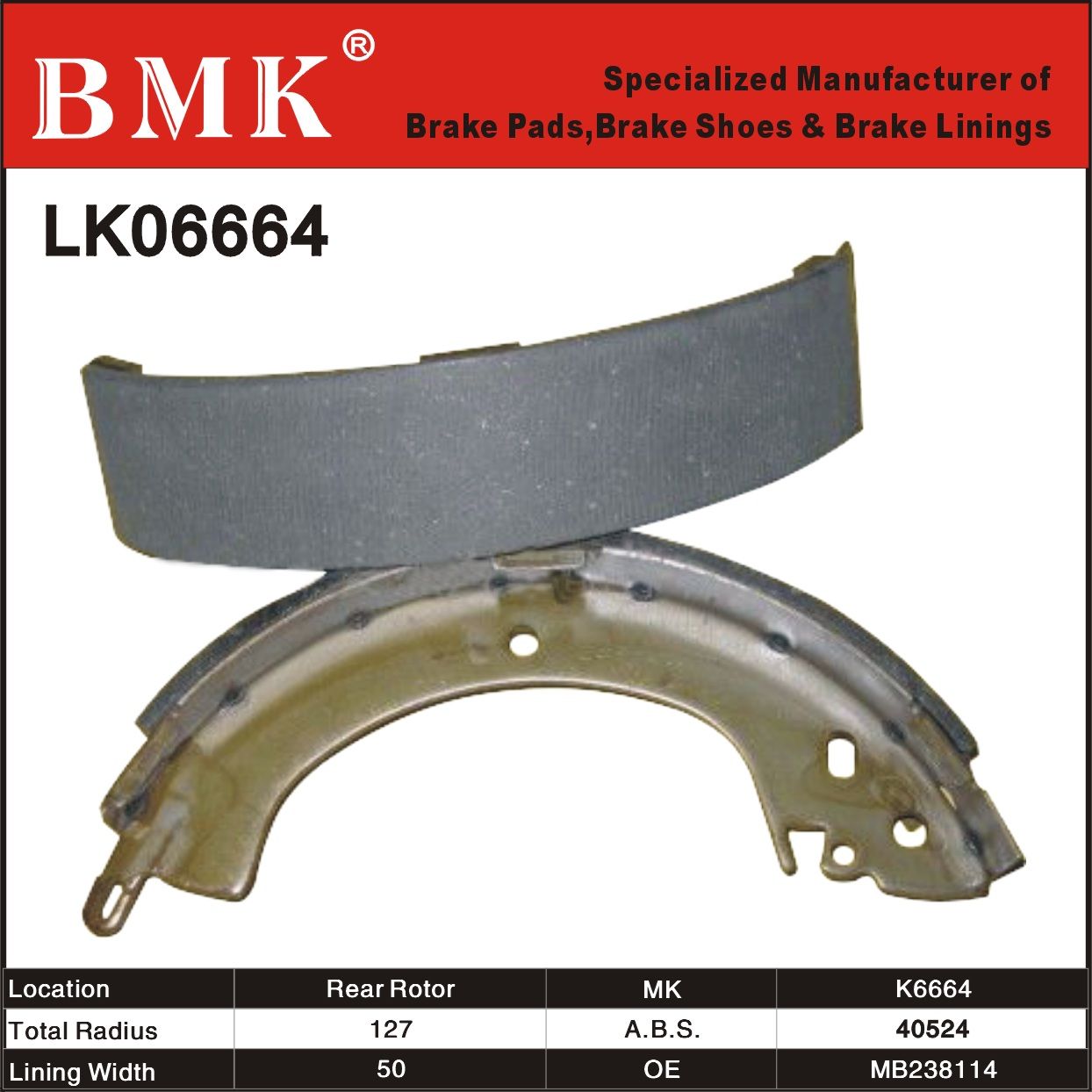 Adanced Quality Brake Shoe (K6664) for Mitsubishi