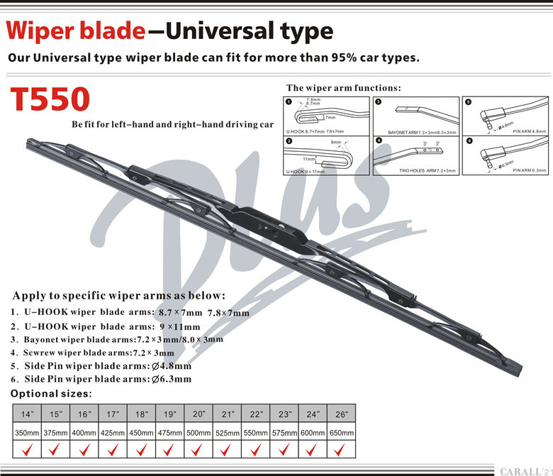 Car Accessories Frame Wiper Blade T550