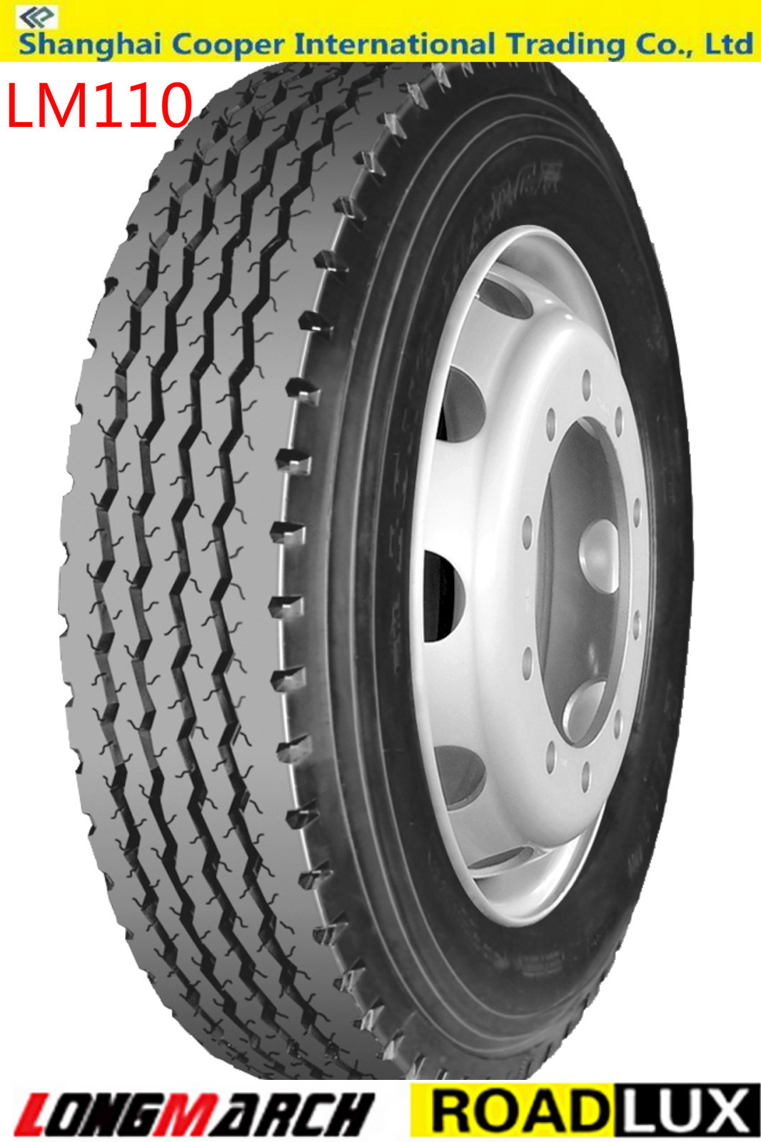 305/70R19.5 Chinese Long March Roadlux Tubeless Radial Truck Tyre (LM110)
