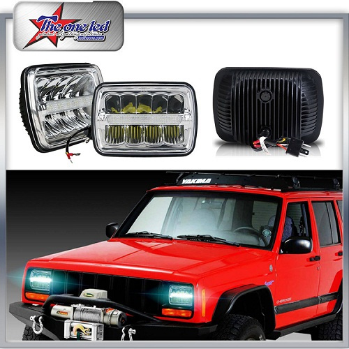 Accessories for Jeep Brand Cherokee Headlight 5X7 LED Headlight Hi Low Beam DRL 7