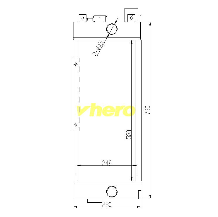 Heat Exchanger All Aluminum Car Radiator for Technical Vehicle Sany 60c-9