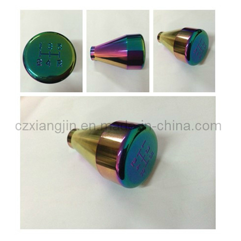 6 Speed CNC Neo Chrome Customized Gear Shift Knob