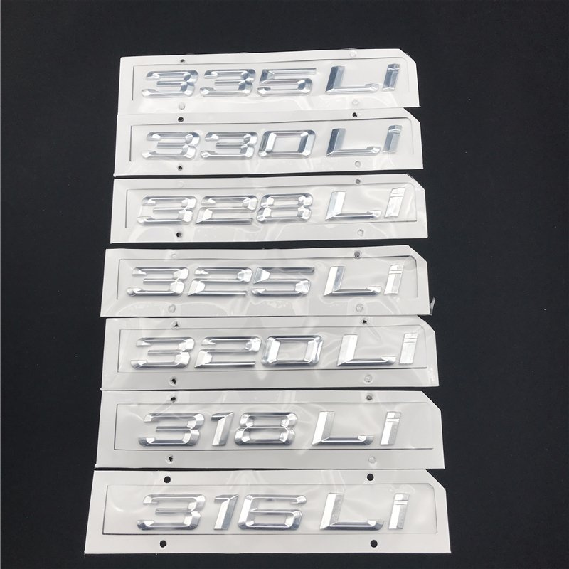 New 325li 330li 328li 325li 320li 318li 316li Number Letter Stickers for BMW 3 Series