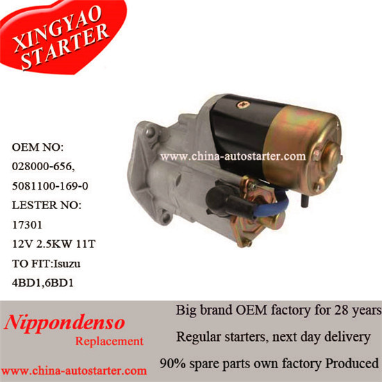 Starter for Isuzu 4bd1 Engine 028000-6560, 5811001690