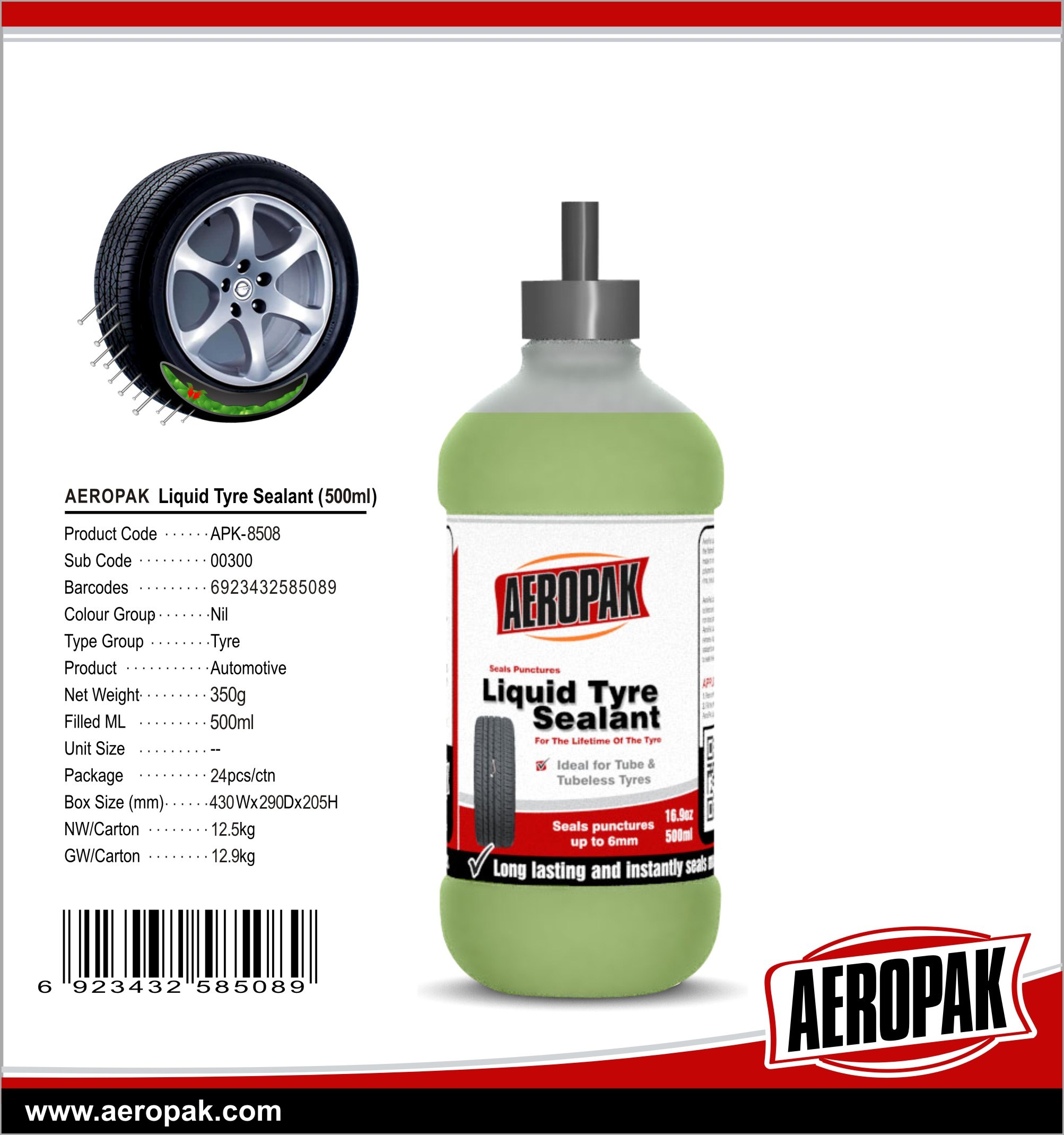 China Hot Sell Tire Puncture Sealant