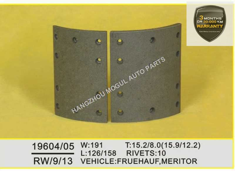 Premium Quality Brake Lining for Heavy Duty Truck (19604/19605)