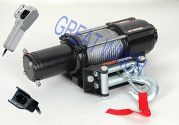 DC 12V UTV Electric Winch with 4500lb Pulling Capacity