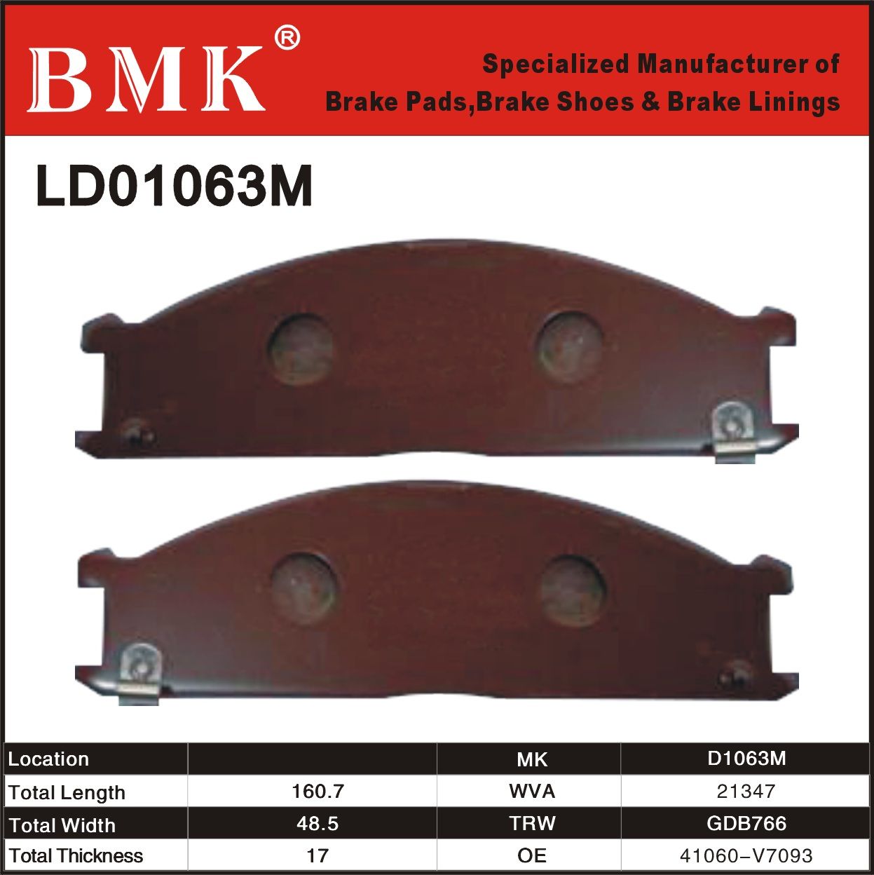 Environment Friendly Brake Pad for Nissan