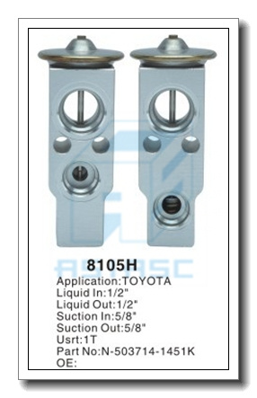 Customized Thermal Aluminum Expansion Valve for Auto Refrigeration MD8105h