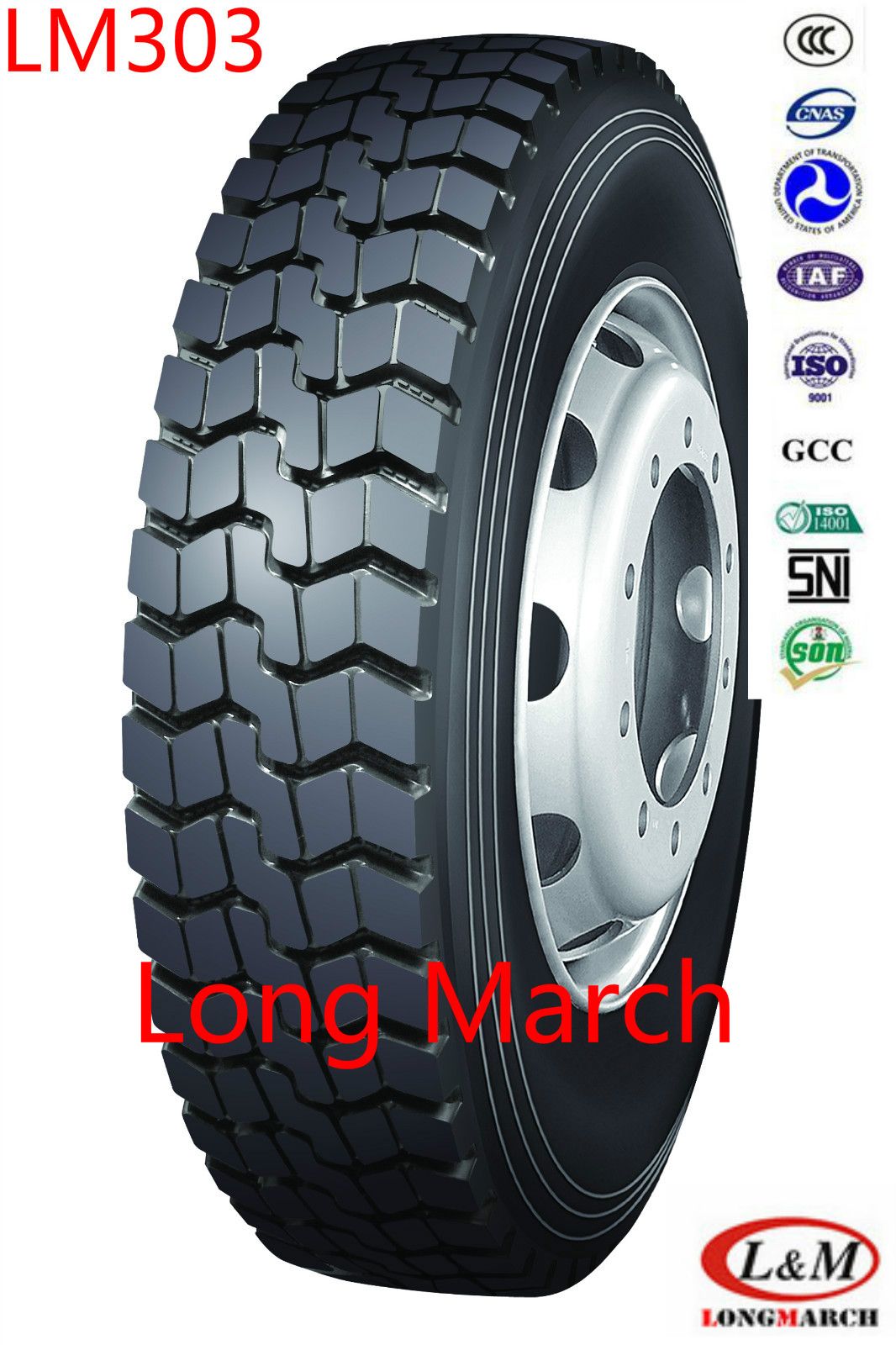Long March 1200R20 13R22.5 Drive/All Position Radial Truck Tire (LM303)