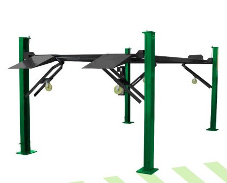 Low Profile Four Post Parking Lift for Car.