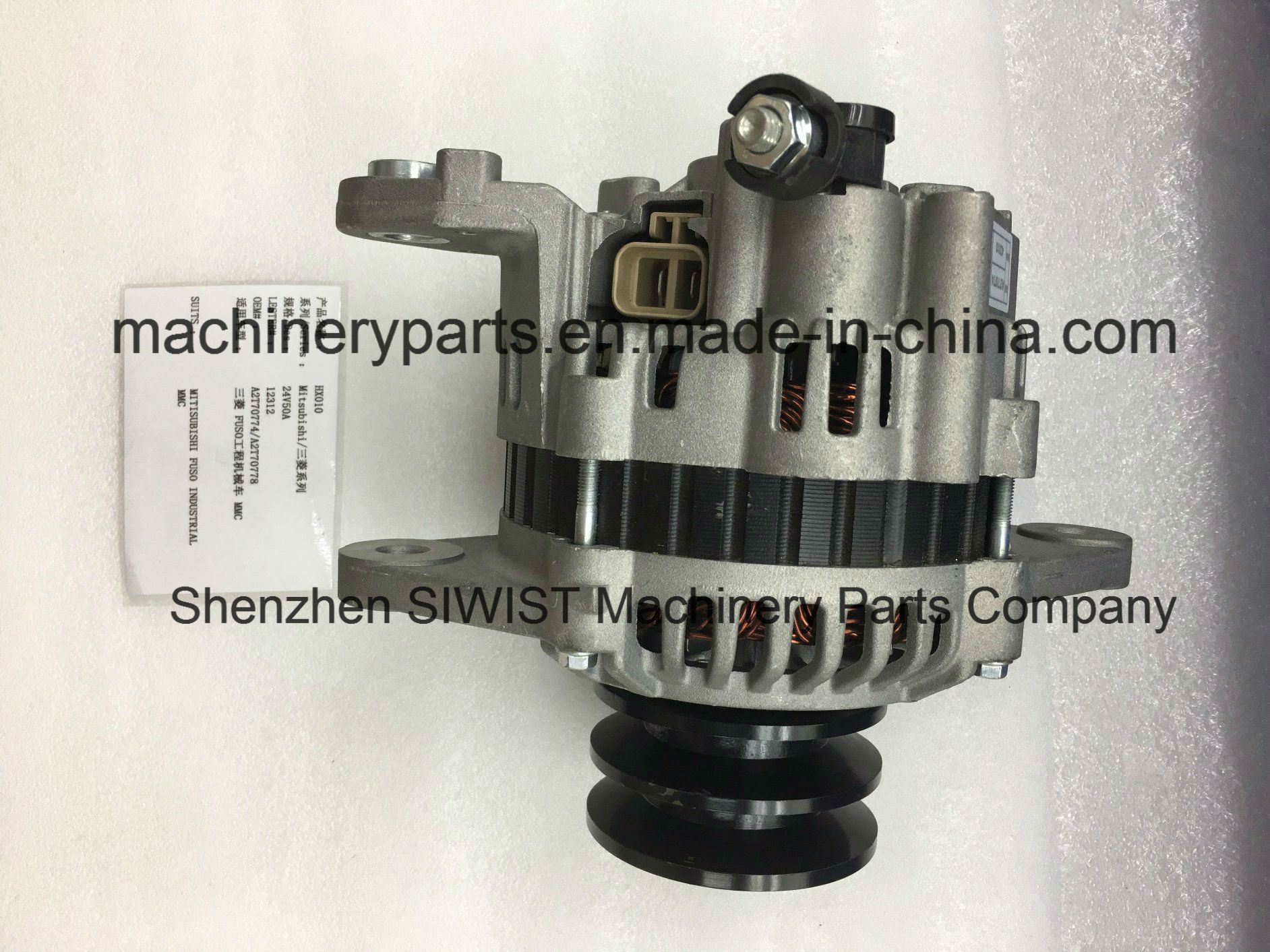 Alternator Lester 12312 A2t70774 A2t70778 A4t70099 Me049154 Me067529 A4t58989 for 4D310 4dr52 6D2 6D221 8DC81 8DC91 Mitisubishi Fuso Industrial MMC