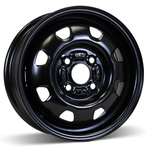 13X5 (4-100) Black Steel Winter Wheel Rim