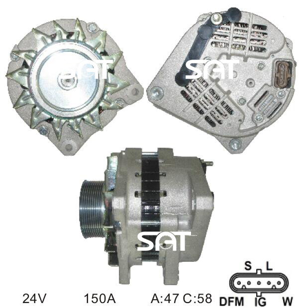 Alternator for Mitsubishi for Scania 1794114 A9tu6499