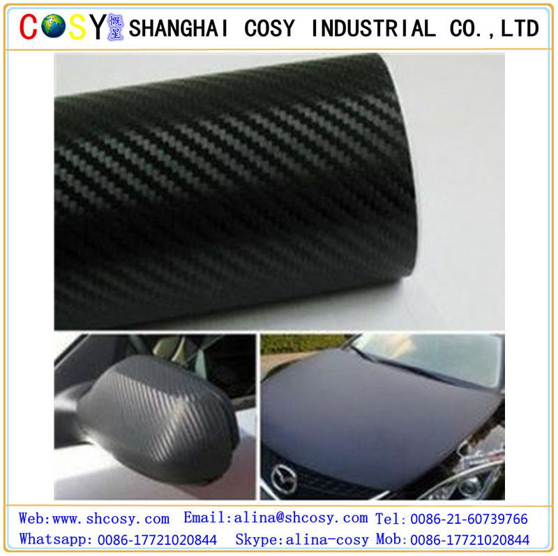 High Quality 3D Carbon Fiber Vinyl with Air Free Bubble 1.52*30m Car Wrap Vinyl