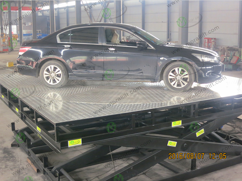 Rotating Car Lift Platform With Turntable Top