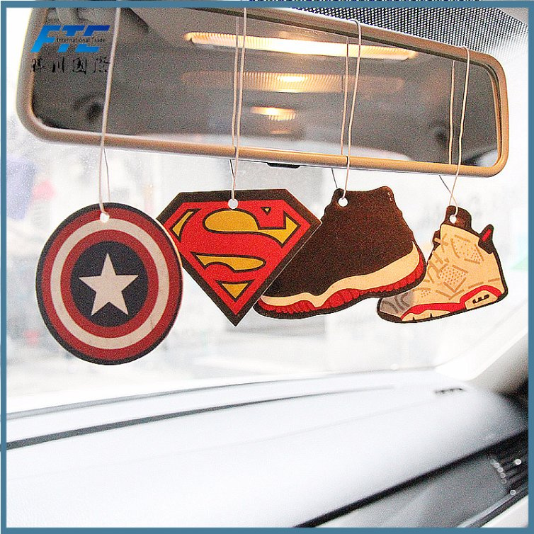 Hero Captain America Superman Iron Air Freshener Car Perfume Hanging Fragrance Paper Air Freshener