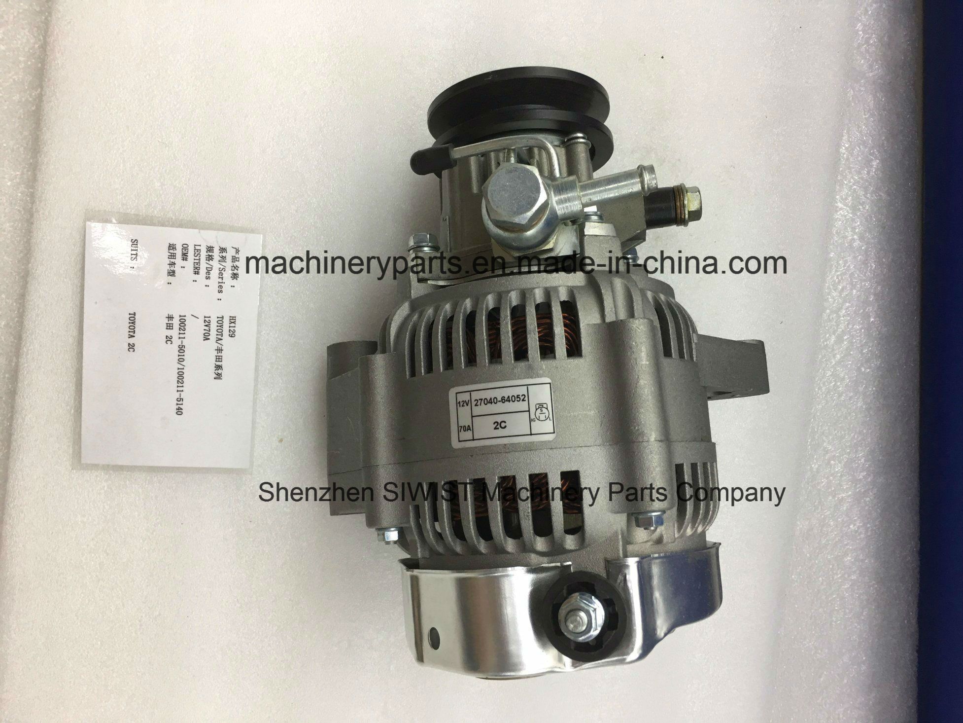 12V 70A Alternator 27040-64052 100213-0740 for Toyota Engine 2c