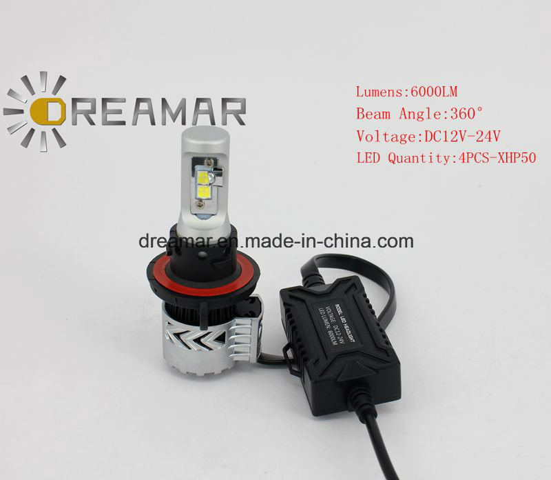 H4 6000lumens 40W 6500k LED Headlights for Cars