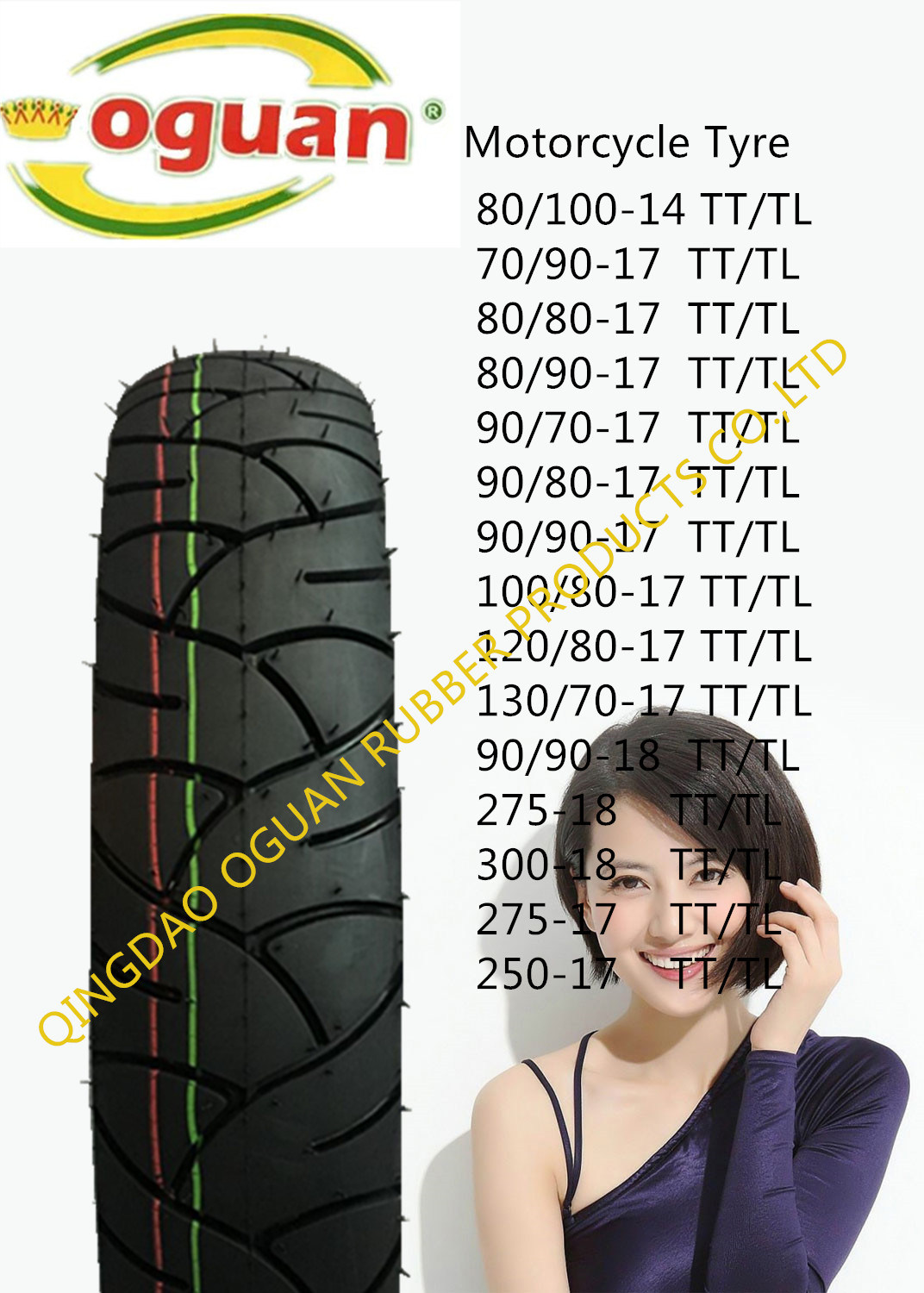 High Temperature Resistance Motorcycle Tyre (300-18)