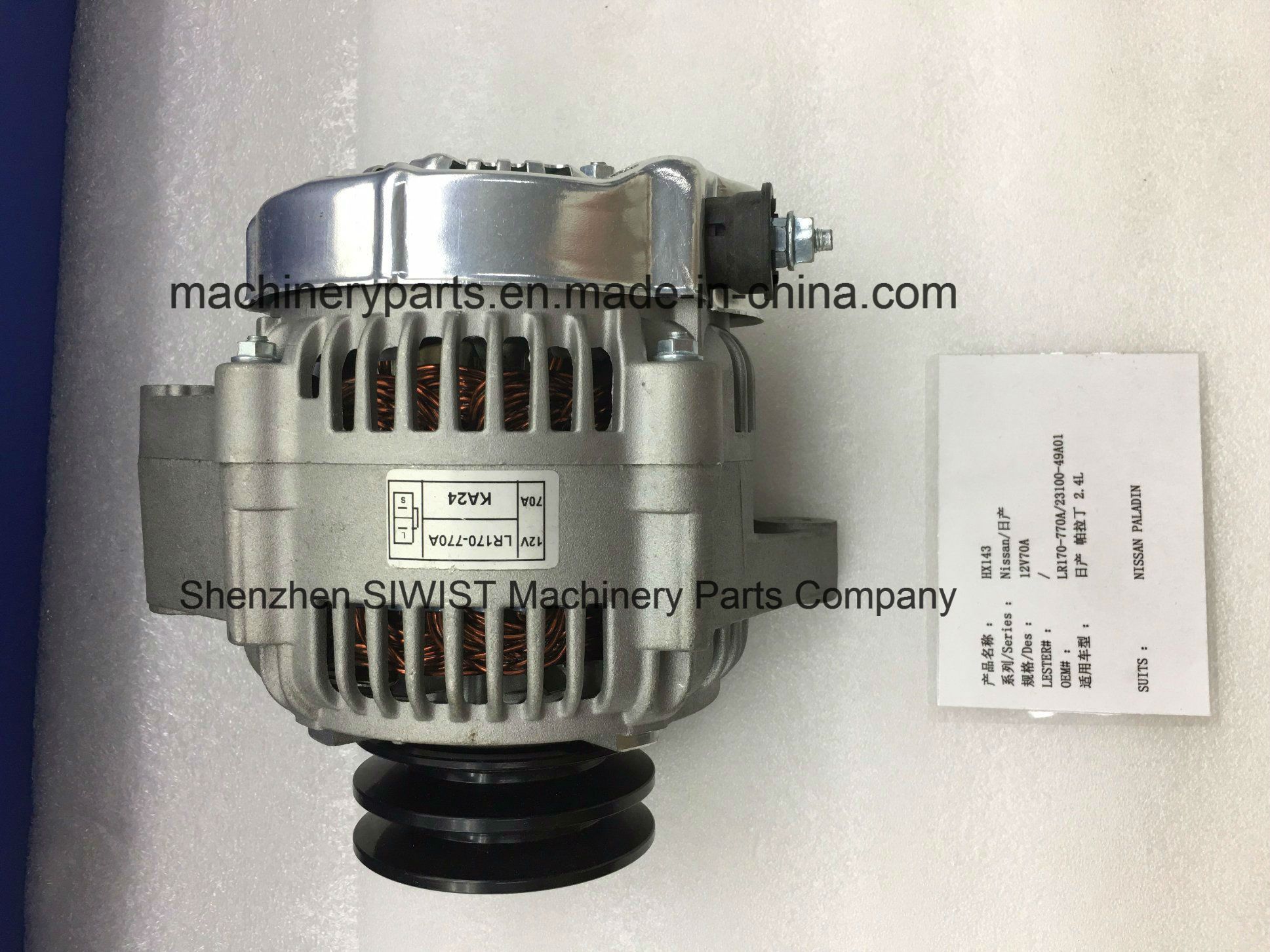 12V 70A Alternator Lr170-770A 23100-49A01 for Nissan Paladin Engine Ka24