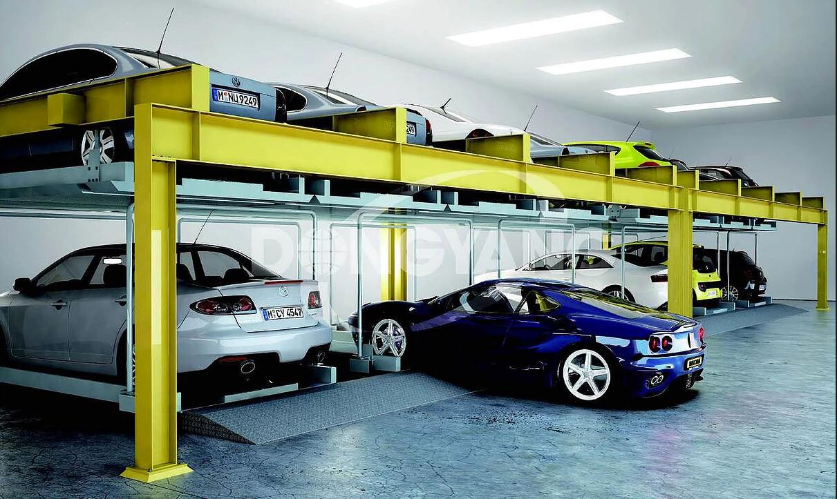 2 Level Puzzle Parking System Palne and Slide Moving Lifts