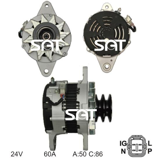 Sawafuji Alternator 02011720611 0201-172-0611 27040-2481A