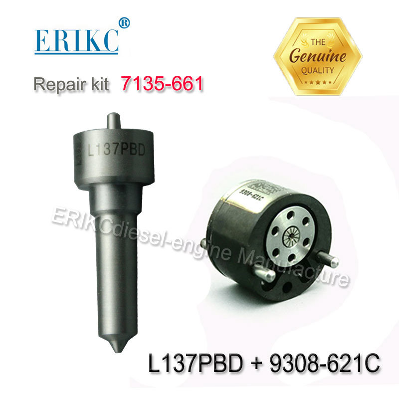 Erikc L137pbd + 9308-621c Delphi Injector Repair Kits Set 7135-661 for Common Rail Injection Ejbr02901d Ejbr03701d Ejbr02401z