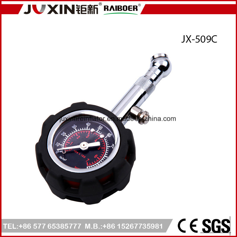 Juxin High Accuracy Tire Pressure Gauge Black Heavy Duty Air Pressure Tire Gauge for Car Truck and Motorcycle 100 Psi