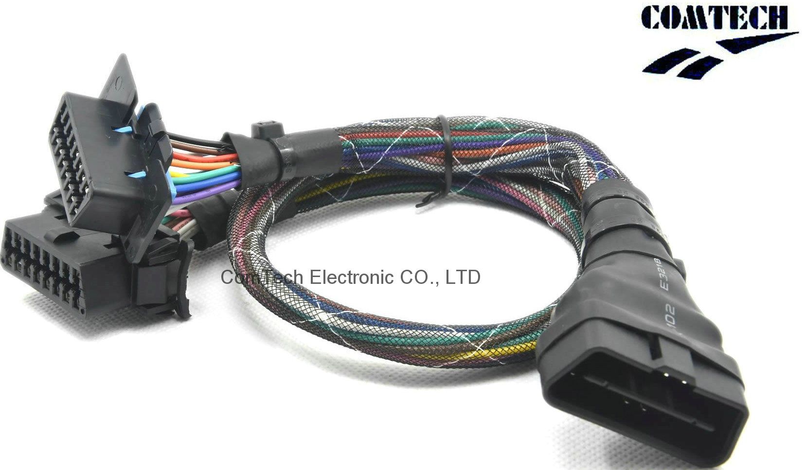 J1962 OBD-2 16p M to 2*F Cable