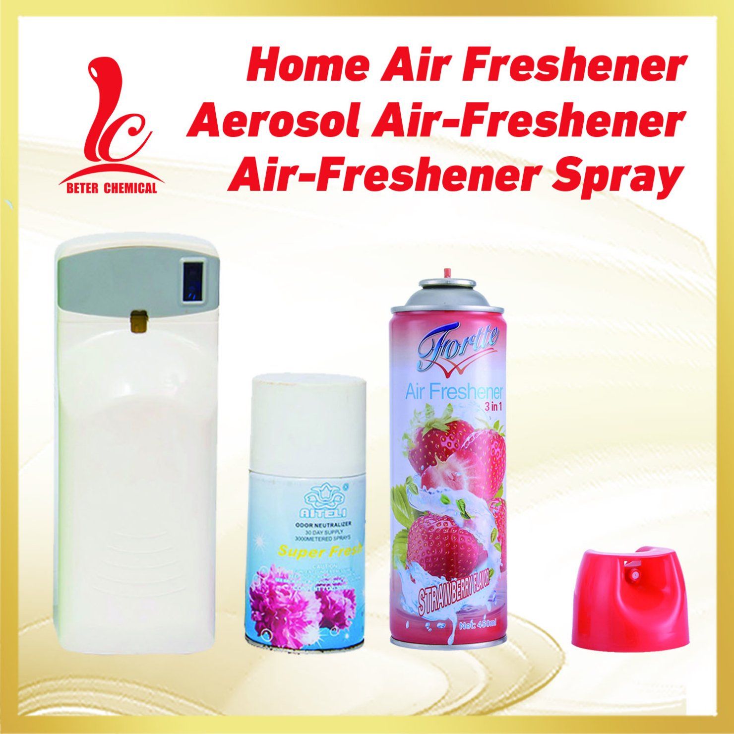 Air Freshener Automatic Spray Dispenser Diffuser 300ml Set Customerized