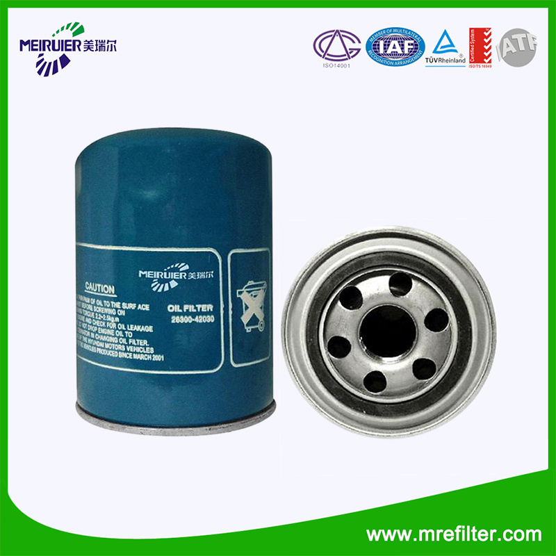 Car Oil Filter for Hyundai Trucks Meiruier Factory 26300-42030