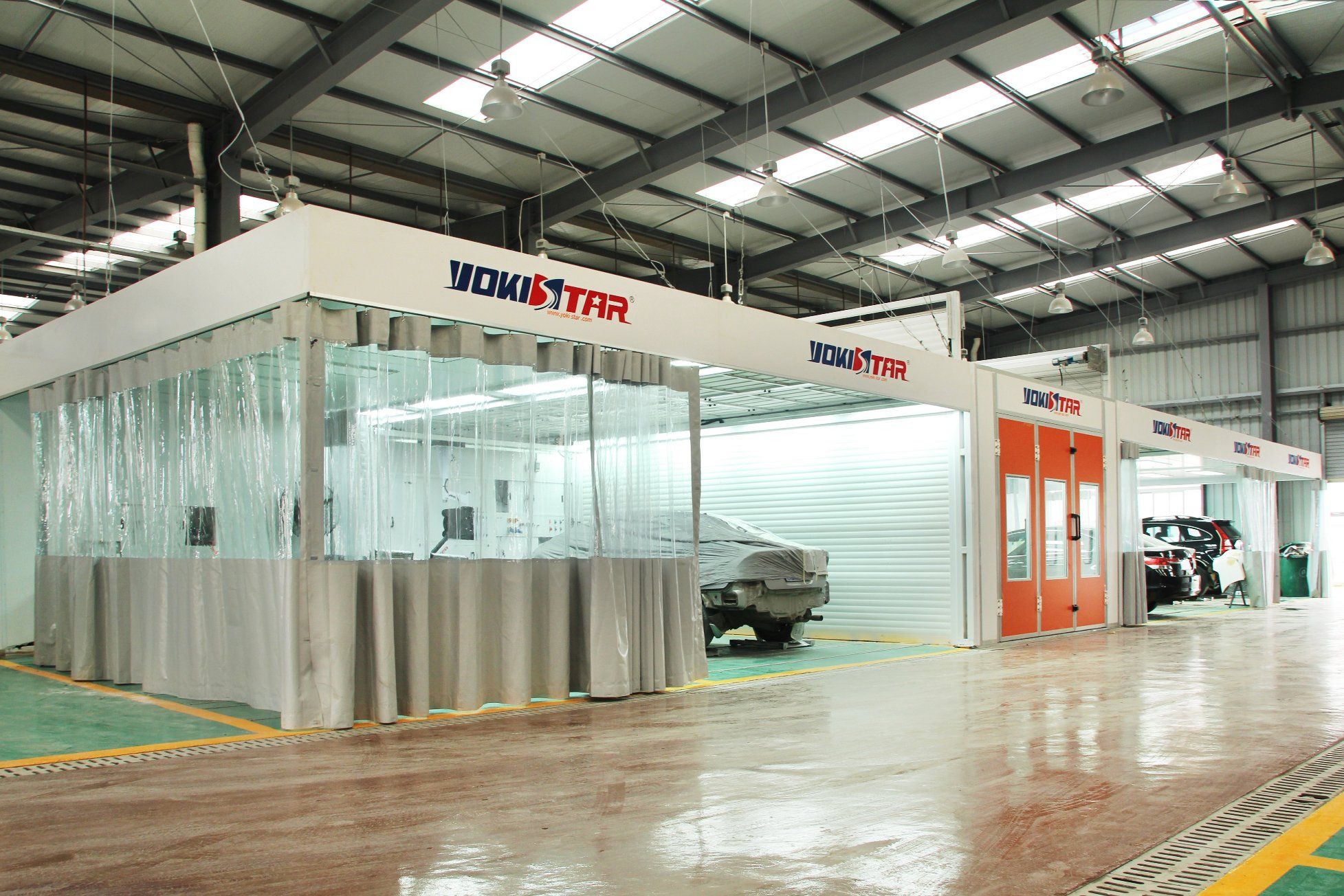Industrial Prep Station Maintenance Spray Booth with Infrared Lamp