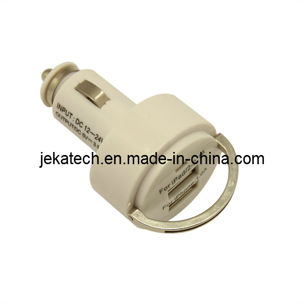 3.1A Round Ring Dual USB Car Charger