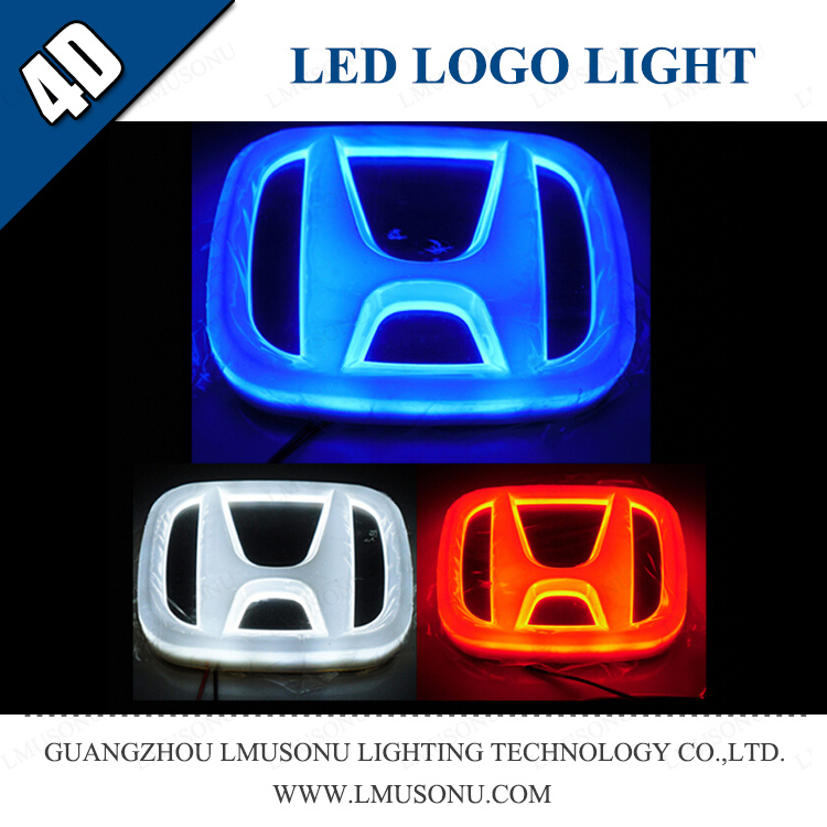Lmusonu Auto 4D LED Logo Badge Light for Honda