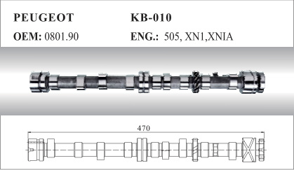 Auto Camshaft for Peugeot (0801.90)