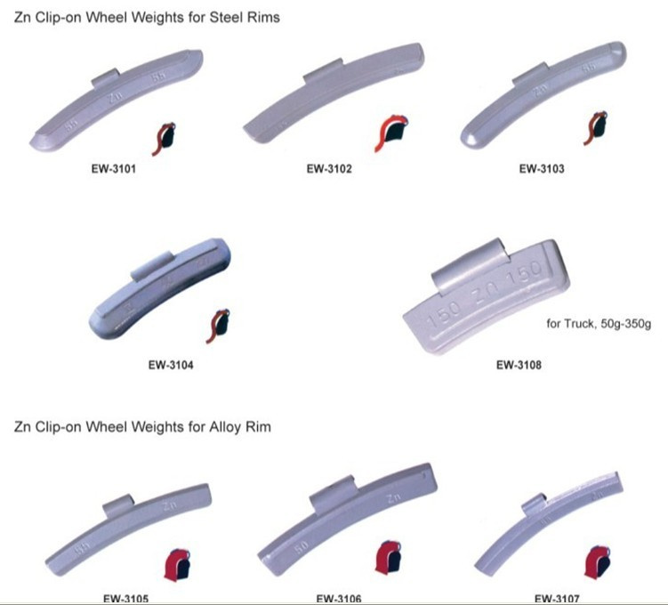 Zn Zinc Clip on Wheel Balance Weight for Alloy Wheel/Steel Wheel
