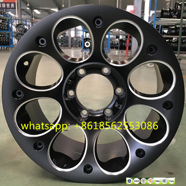 Black Milling 16*8j Truck Wheel Aluminum Alloy Wheels Rim 6*139.7