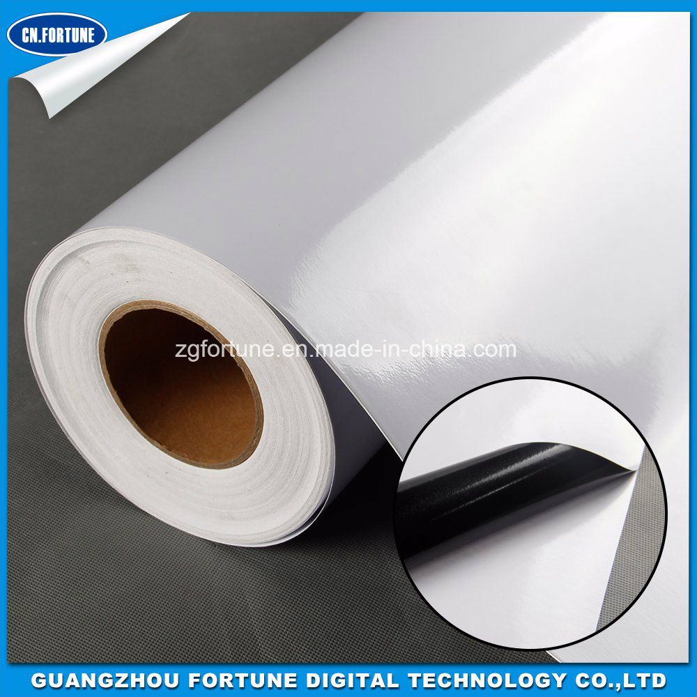 PVC Glossy Sticker/Outdoor Printing Media/Self Adhesive Vinyl