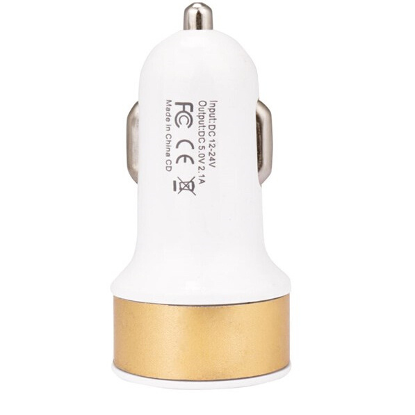 Wheel 5V 2.1A Dual USB Car Charger Adapter for iPad iPhone Huawei Samsung