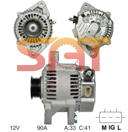Nippondenso Alternator 27060-33030 Ja1892IR 23860