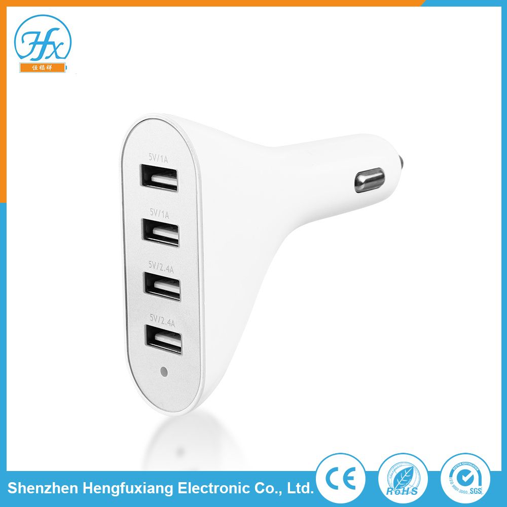 Portable Universal Car Four USB Cell Phone Charger