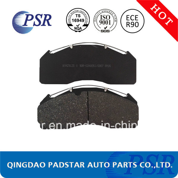 Wva29125 High Quality Semi-Metallic Truck Brake Pad for Mercedes-Benz