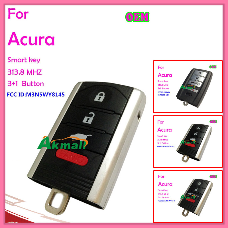 Smart Key for Auto Acura with 3+1 Buttons 313.8MHz FCC Idm3n5wy8145