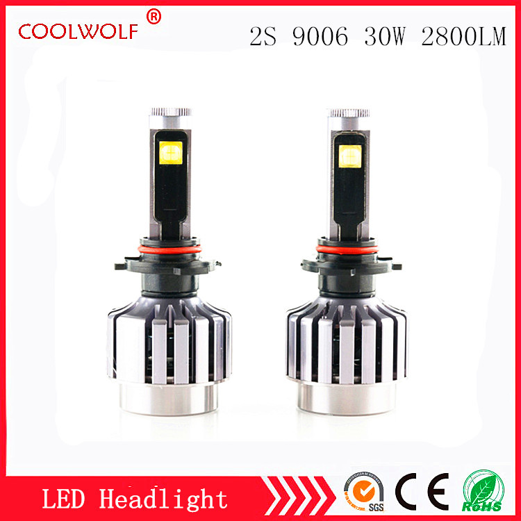 Factory Direct Sale 2s 9006 30W 2800lm LED Car LED Headlight Bulbs Headlamp with Competitive Price