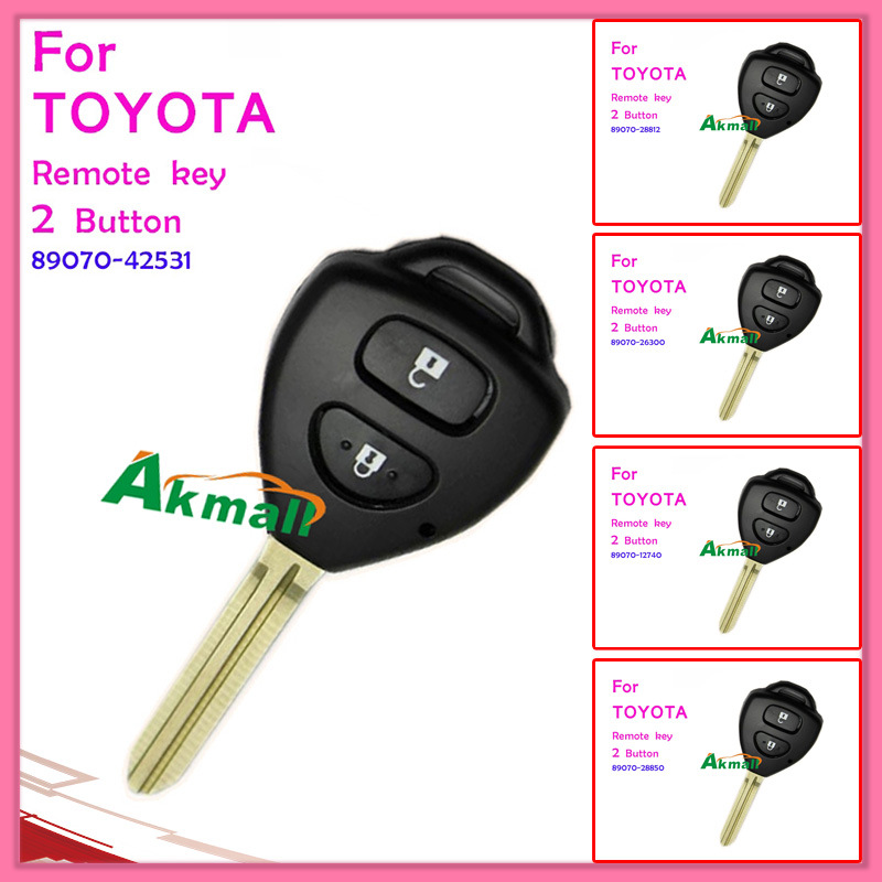 Car Remote Key for Toyota Corolla with 2 Button 89070-42531