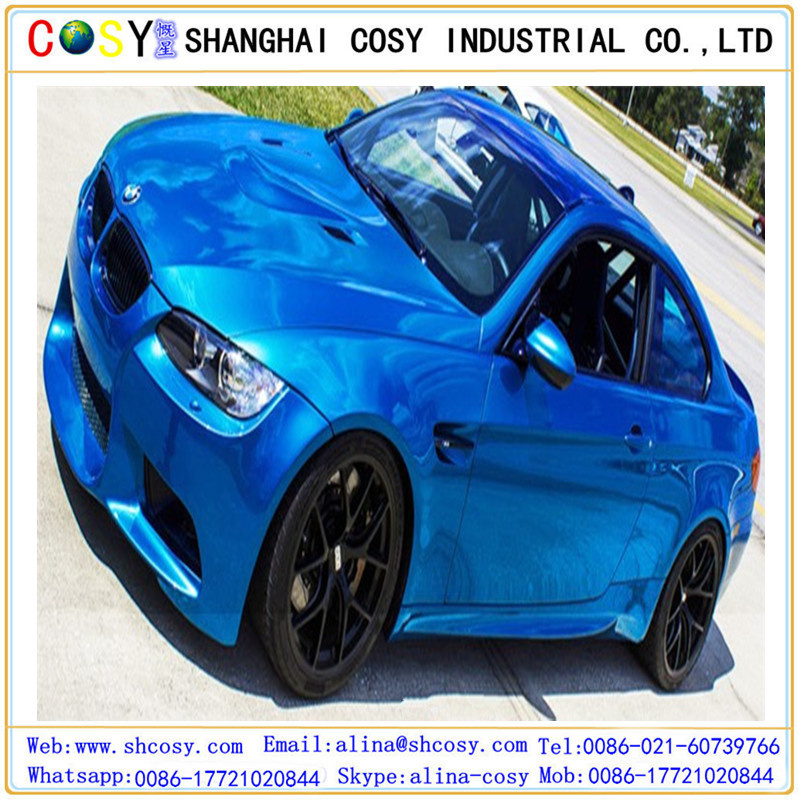 Air Bubble Free Metallic Chrome Brushed Car Wrapping Vinyl Film